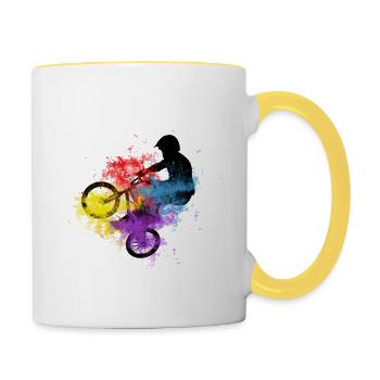 Bmx Freestyle - Contrasting Mug - white/yellow - Right