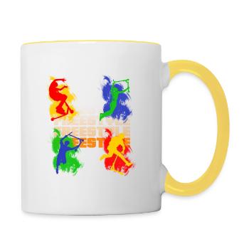 freestyle scooter - Contrasting Mug - white/yellow - Right
