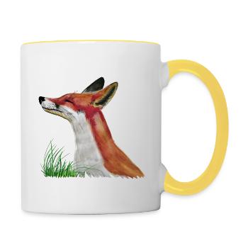 The little fox - Contrasting Mug - white/yellow - Right