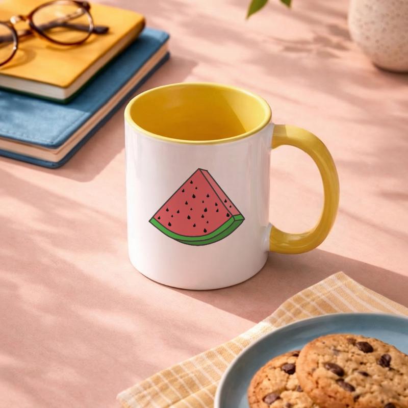 Pastèque Pastèque Pièces de pastèque Mug contrasté