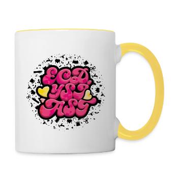 Ecdysiast - Tasse zweifarbig - Weiß/Gelb - Rechts