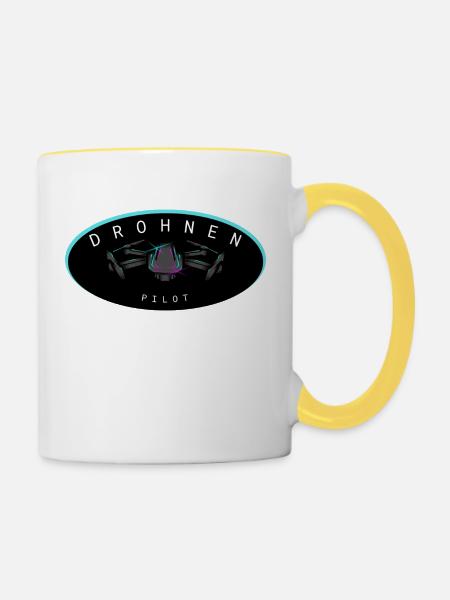 Drohnen Pilot Drone Pilot - Tasse zweifarbig - Weiß/Gelb