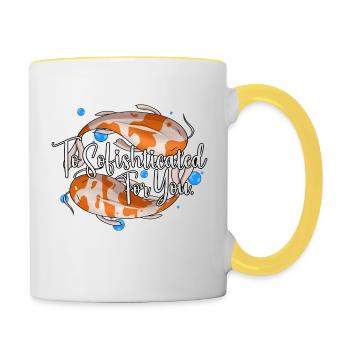 To Sofishticated for You - Tasse zweifarbig - Weiß/Gelb - Rechts