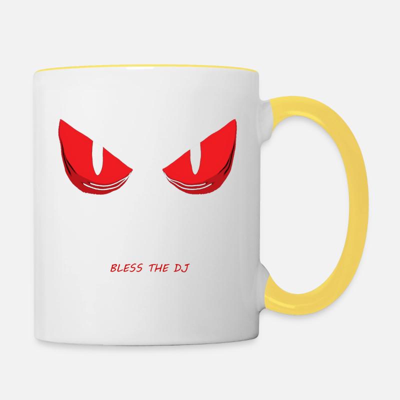 EYES - Contrasting Mug - white/yellow