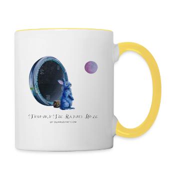 Durch den Kaninchenbau - Tasse zweifarbig - Weiß/Gelb - Rechts