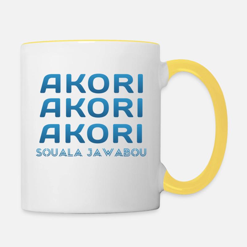 Akori - Mug contrasté - blanc/jaune
