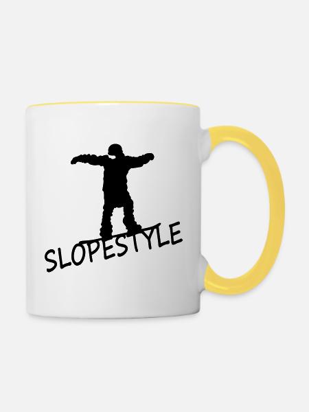 Slopestyle - Tasse zweifarbig - Weiß/Gelb