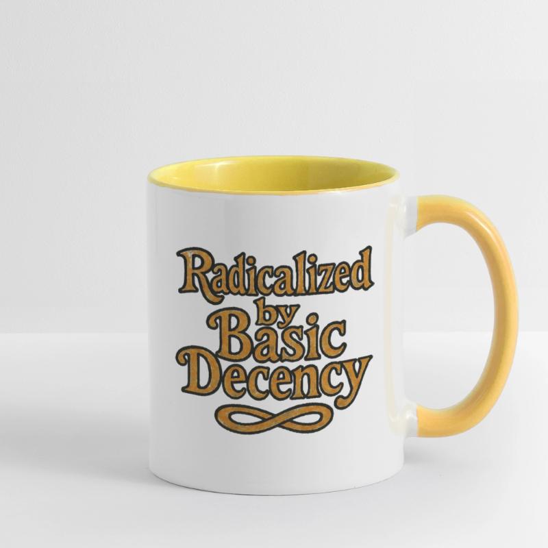 Radicalized by Basic Decency Contrasting Mug
