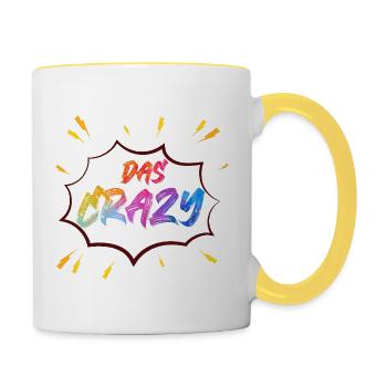 La folle couleur bang - Mug contrasté - blanc/jaune - Droite