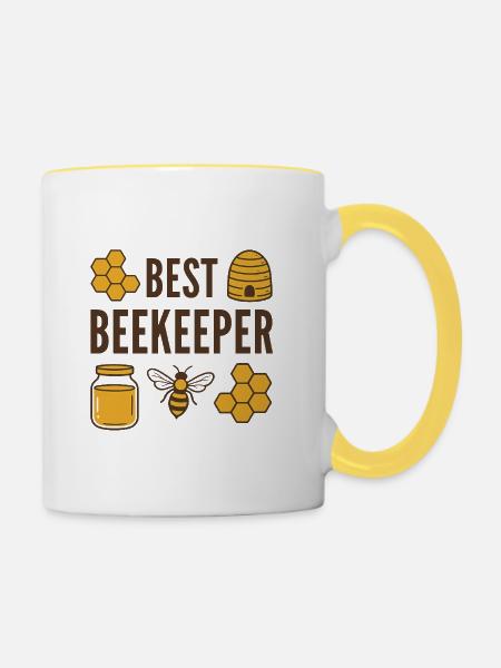 Bester Imker - Tasse zweifarbig - Weiß/Gelb