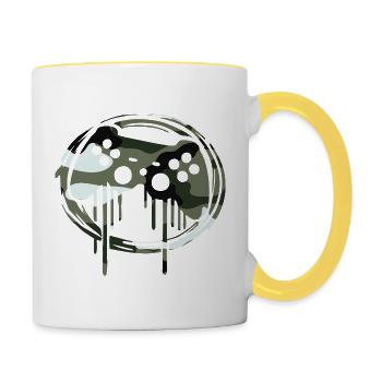 Camouflage Gaming - Contrasting Mug - white/yellow - Right