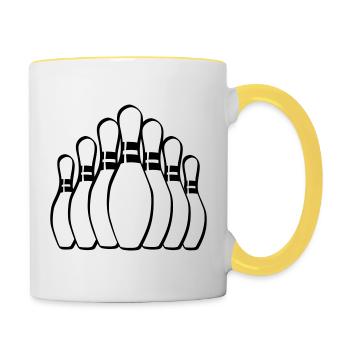 Skittles Bowling Pins Skittles - Contrasting Mug - white/yellow - Right