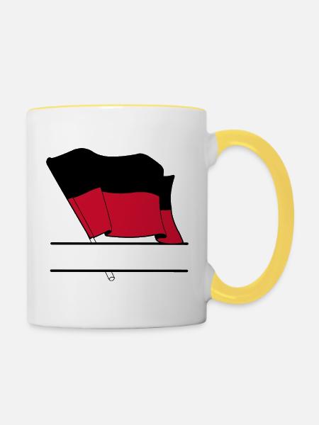 Nijmegen Custom Flag - Tasse zweifarbig - Weiß/Gelb