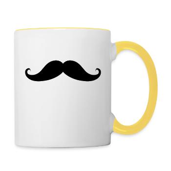 mustache - Contrasting Mug - white/yellow - Right