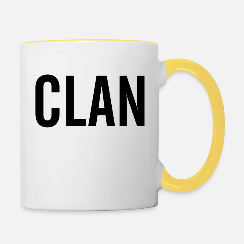 clan - Contrasting Mug - white/yellow