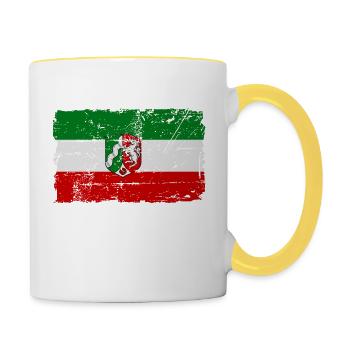 North Rhine Westphalia flag - flag - Contrasting Mug - white/yellow - Right