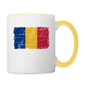 Romania Flag - Flag - Romania Flag - Banner - Contrasting Mug - white/yellow - Right