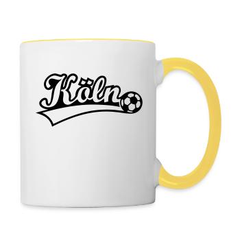 Cologne Cologne football club soccer player red - Contrasting Mug - white/yellow - Right