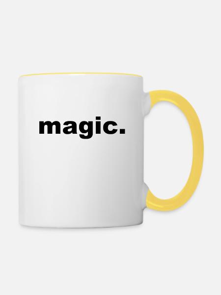 magic - Tasse zweifarbig - Weiß/Gelb