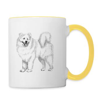 samoyed - Contrasting Mug - white/yellow - Right
