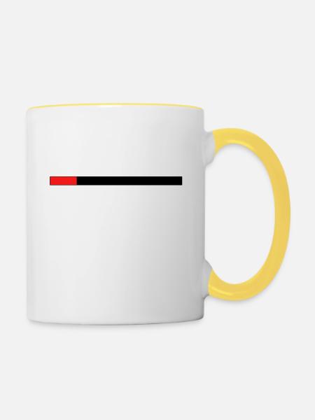 patience - Contrasting Mug - white/yellow