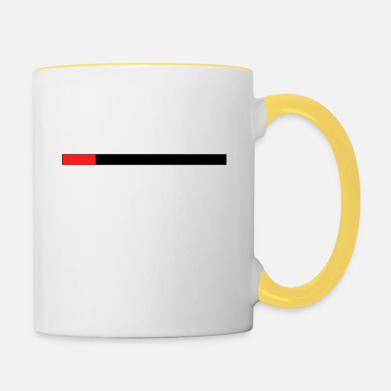patience - Mug contrasté - blanc/jaune