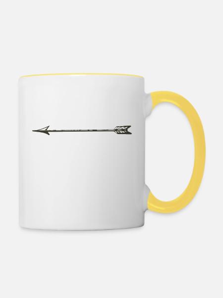 arrow - Tasse zweifarbig - Weiß/Gelb