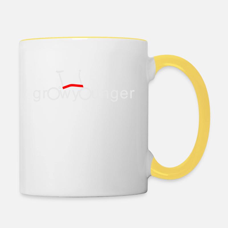 CHAINSTORY X Brompton Jünger werden - Tasse zweifarbig - Weiß/Gelb