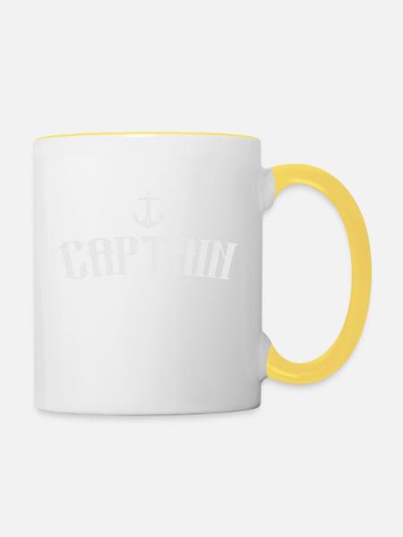 Captain - Tasse zweifarbig - Weiß/Gelb