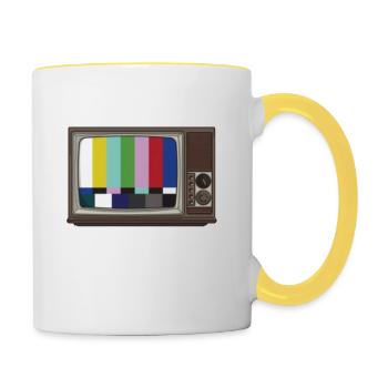 retro - Contrasting Mug - white/yellow - Right