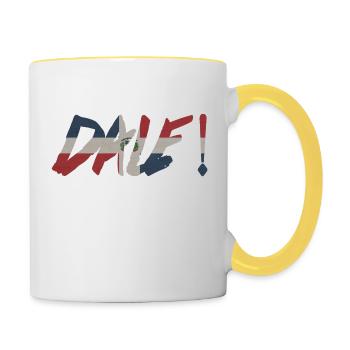 DALE! Republica Dominicana - Tasse zweifarbig - Weiß/Gelb - Rechts