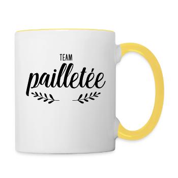 Team Sequined - Contrasting Mug - white/yellow - Right