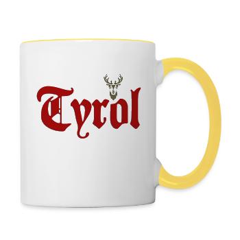 Tirol - Tasse zweifarbig - Weiß/Gelb - Rechts