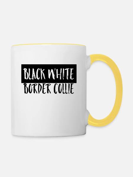 Border Collie - Tasse zweifarbig - Weiß/Gelb