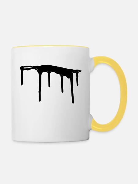 Splash - Tasse zweifarbig - Weiß/Gelb