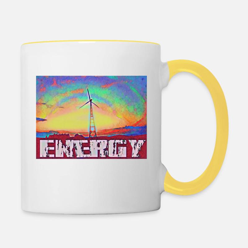 Energy - Contrasting Mug - white/yellow