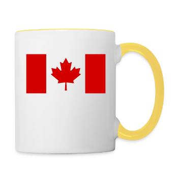 Special Canadian Flag Canada - Contrasting Mug - white/yellow - Right