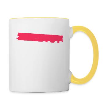 Remmidemmi Shirt - Tasse zweifarbig - Weiß/Gelb - Rechts