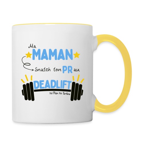 Maman snatch ton PR au deadlift - Mug contrasté
