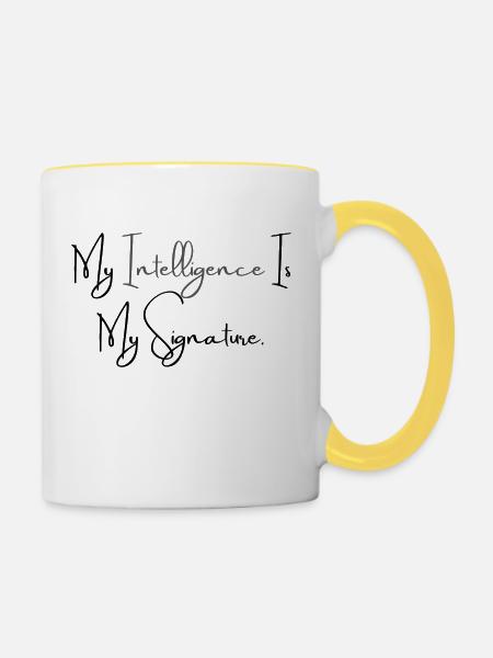 My Signature - Tasse zweifarbig - Weiß/Gelb