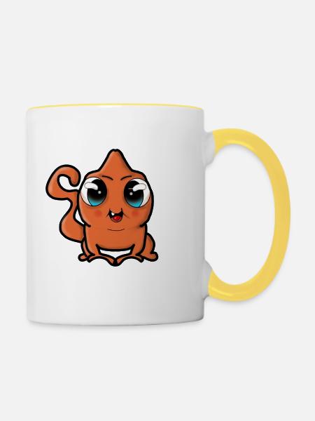 Chameleon - Tasse zweifarbig - Weiß/Gelb