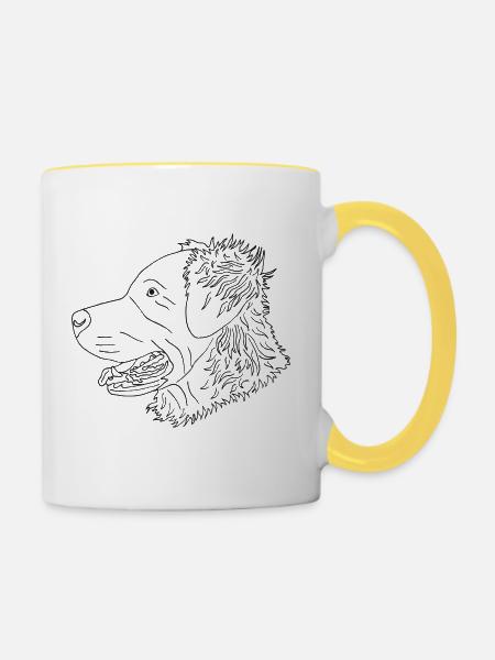 Golden Retriever - Tasse zweifarbig - Weiß/Gelb