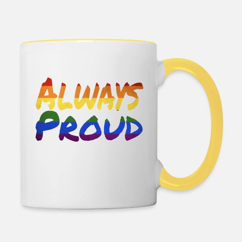 Always Proud - Contrasting Mug - white/yellow