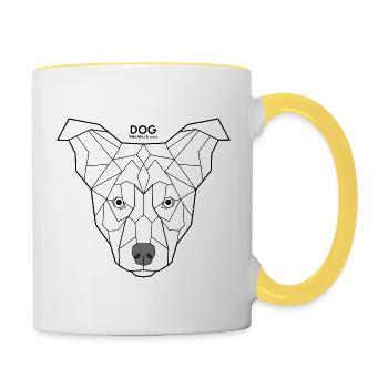 Dog - Contrasting Mug - white/yellow - Right