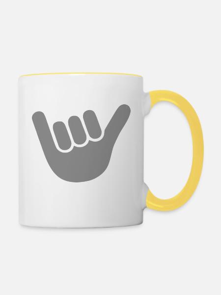 Alles Easy - Tasse zweifarbig - Weiß/Gelb