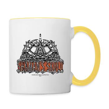 Shaman's Skull Witchy - Contrasting Mug - white/yellow - Right