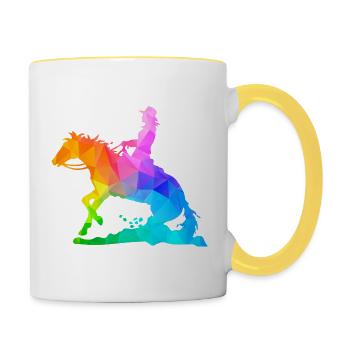 Western Lady Western Rider - Contrasting Mug - white/yellow - Right