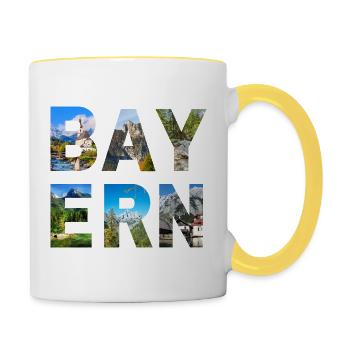 Bayern  - Tasse zweifarbig - Weiß/Gelb - Rechts