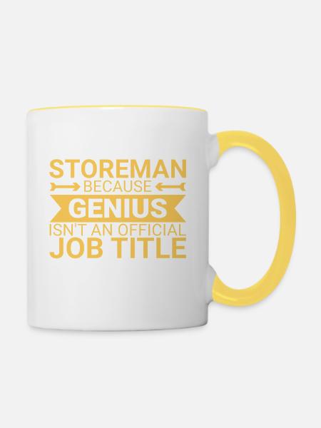 Storeman Genius - Tasse zweifarbig - Weiß/Gelb