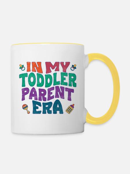 In my toddler parent era - Tasse zweifarbig - Weiß/Gelb